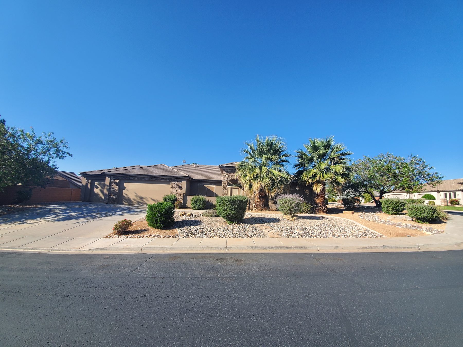 Front yard before landscaping improvements