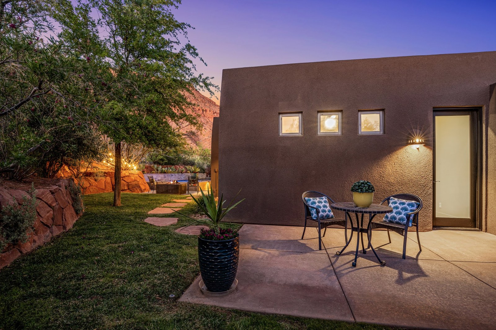Remodeled landscaped backyard